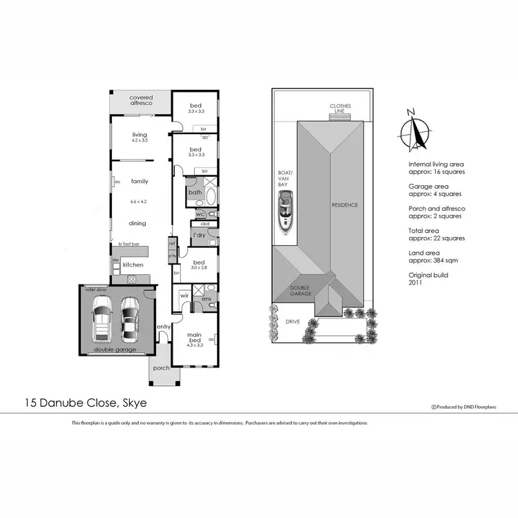 Floorplan of Homely house listing, 15 Danube Close, Skye VIC 3977