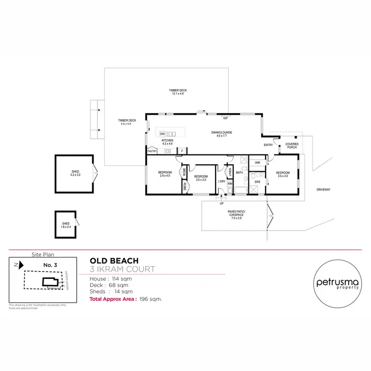 Floorplan of Homely house listing, 3 Ikram Court, Old Beach TAS 7017
