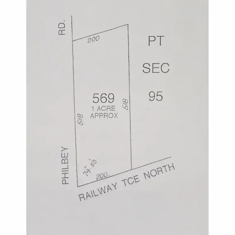 Floorplan of Homely land listing, 2 Railway Terrace, Lameroo SA 5302