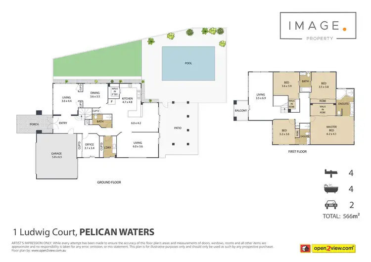 Floorplan of Homely house listing, 1 Ludwig Court, Pelican Waters QLD 4551
