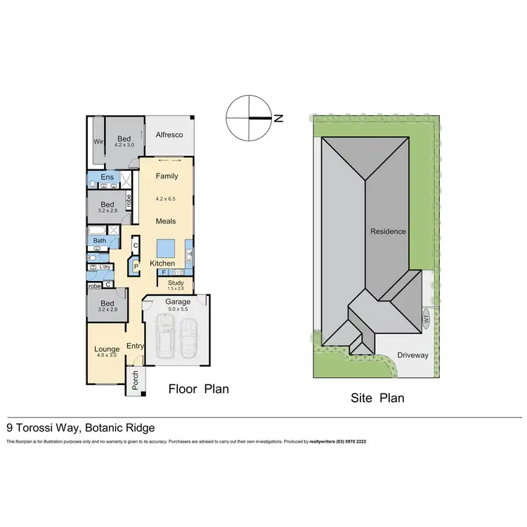 Floorplan of Homely house listing, 9 Torossi Way, Botanic Ridge VIC 3977
