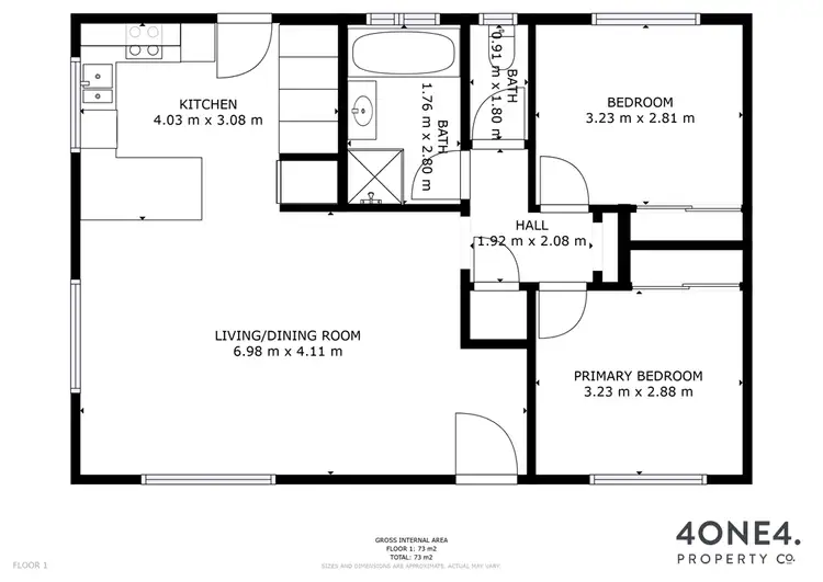 Floorplan of Homely unit listing, 2/10 Treetops Court, Claremont TAS 7011