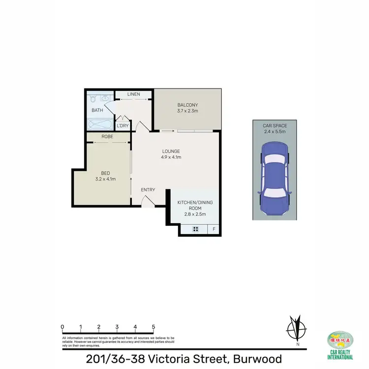 Floorplan of Homely apartment listing, 201/36-38 Victoria Street, Burwood NSW 2134