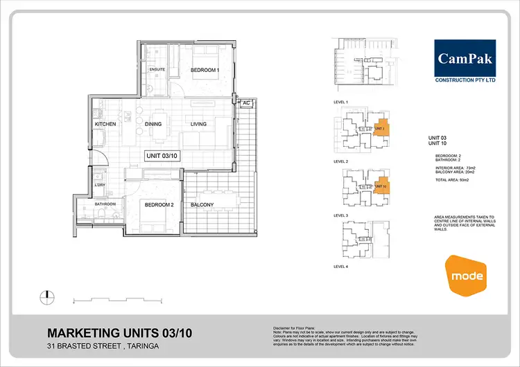Floorplan of Homely apartment listing, 3/31 Brasted Street, Taringa QLD 4068