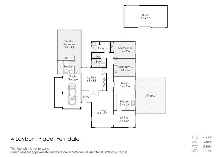 Floorplan of Homely house listing, 4 Layburn Place, Ferndale WA 6148