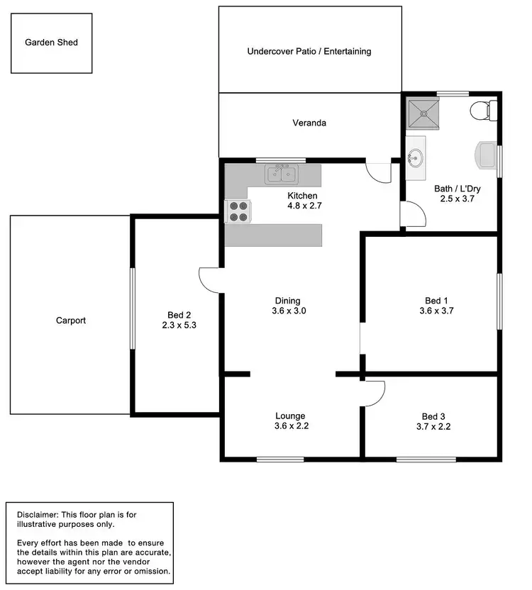 Floorplan of Homely unit listing, 2/18 Baltimore Street, Port Lincoln SA 5606
