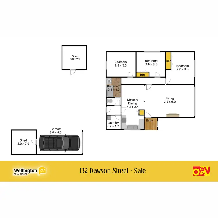 Floorplan of Homely house listing, 132 Dawson Street, Sale VIC 3850