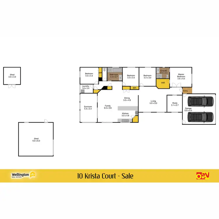 Floorplan of Homely house listing, 10 Krista Court, Sale VIC 3850