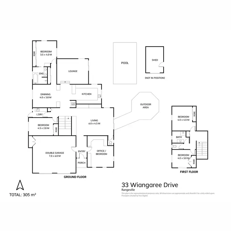 Floorplan of Homely house listing, 33 Wiangaree Drive, Rangeville QLD 4350