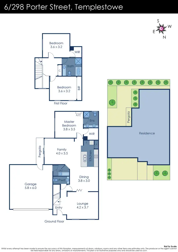 Floorplan of Homely townhouse listing, 6/298 Porter Street, Templestowe VIC 3106