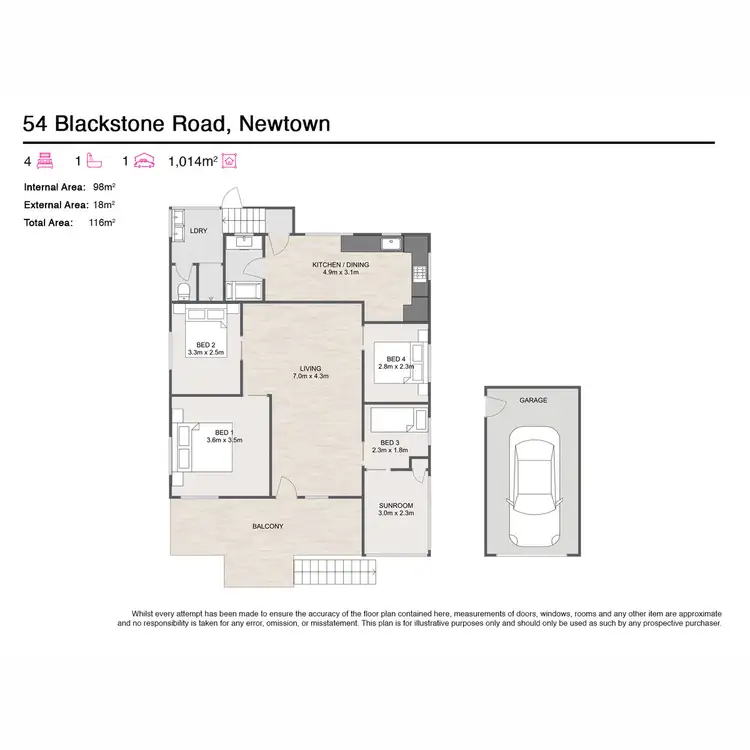 Floorplan of Homely house listing, 54 Blackstone Road, Newtown QLD 4305
