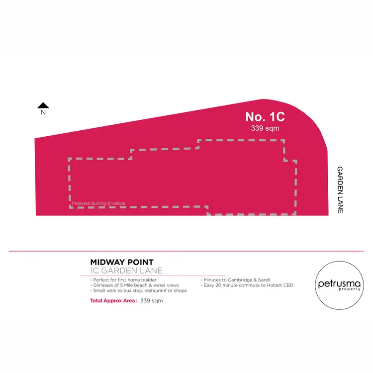 Floorplan of Homely land listing, 1C Garden Lane, Midway Point TAS 7171