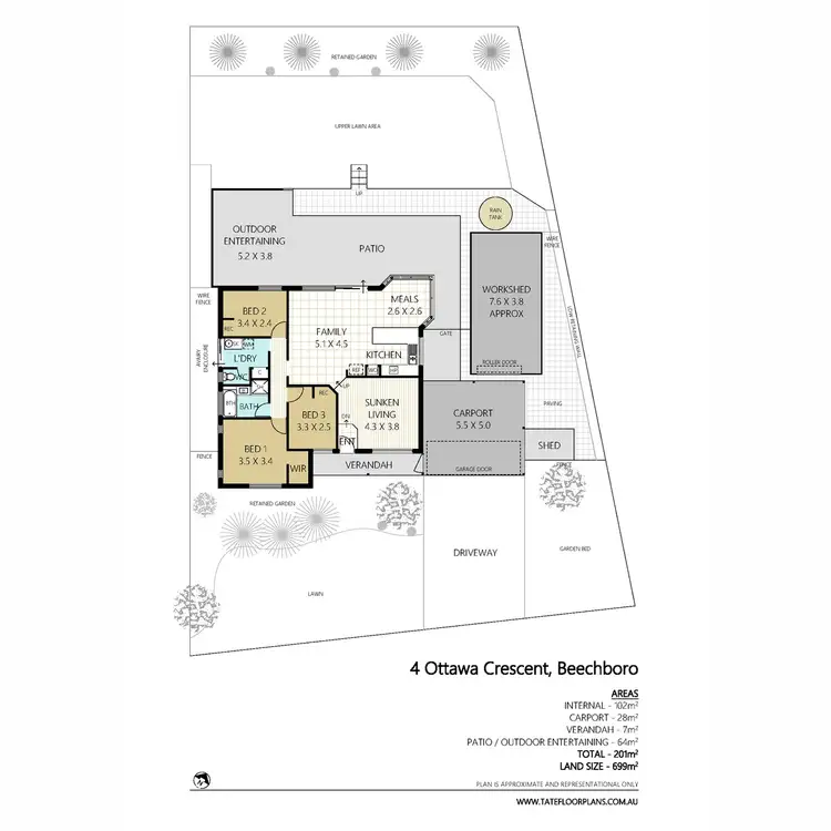 Floorplan of Homely house listing, 4 Ottawa Crescent, Beechboro WA 6063