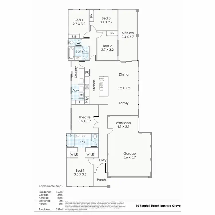 Floorplan of Homely house listing, 10 Ringtail Street, Banksia Grove WA 6031