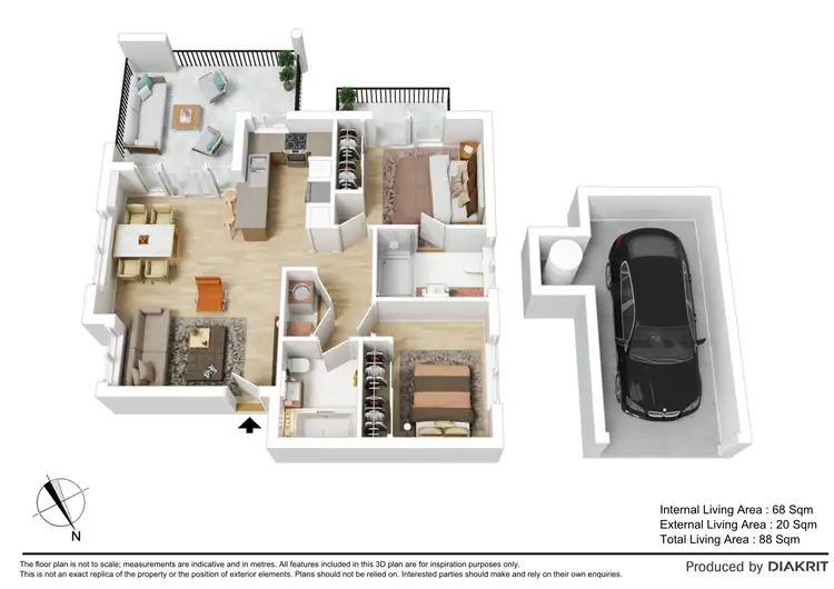 Floorplan of Homely unit listing, 3/21 Grasspan Street, Zillmere QLD 4034