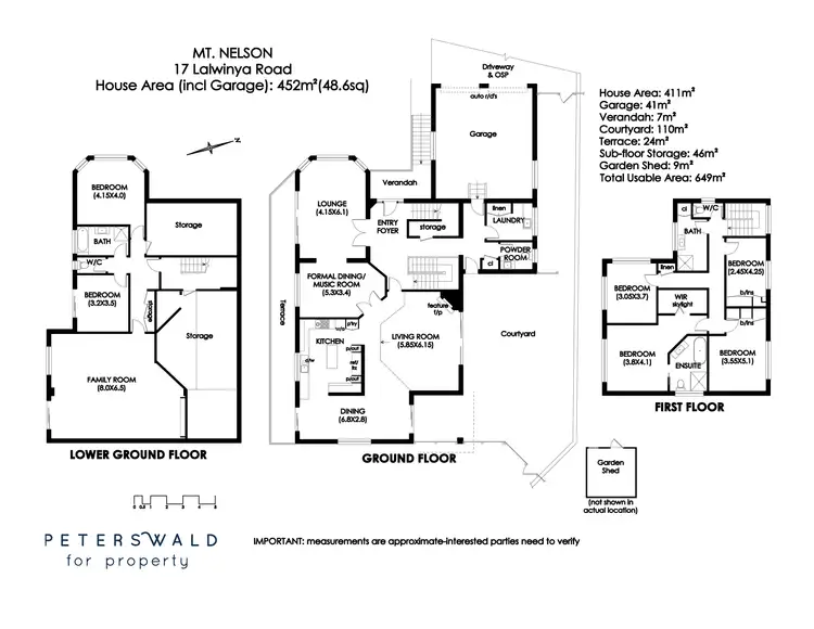 Floorplan of Homely house listing, 17 Lalwinya Road, Mount Nelson TAS 7007