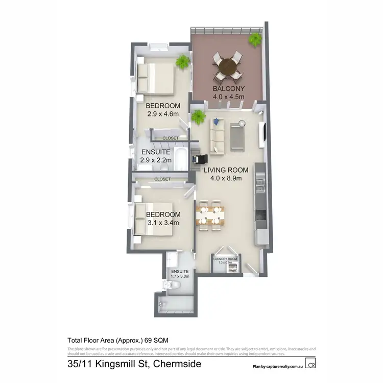 Floorplan of Homely apartment listing, 35/11 Kingsmill Street, Chermside QLD 4032