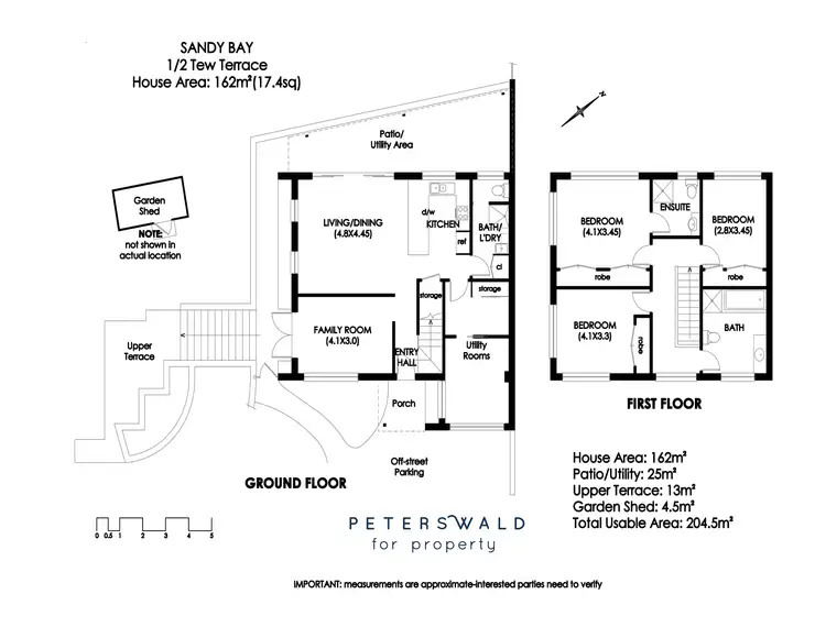 Floorplan of Homely villa listing, 1/2 Tew Terrace, Sandy Bay TAS 7005