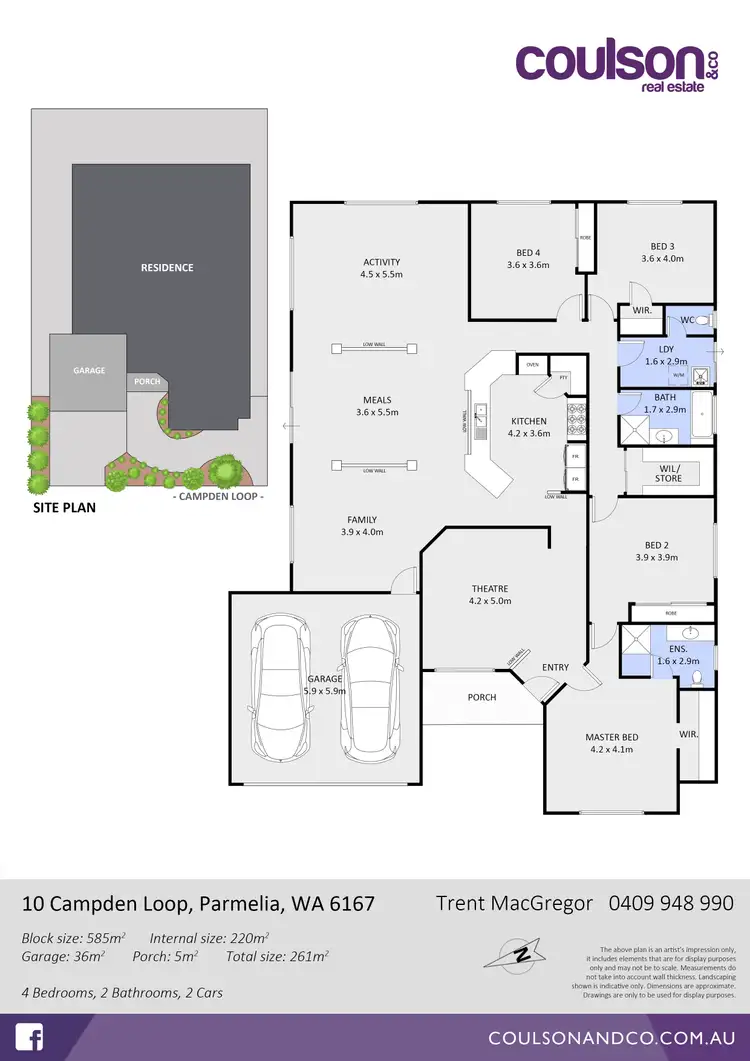 Floorplan of Homely house listing, 10 Campden Loop, Parmelia WA 6167