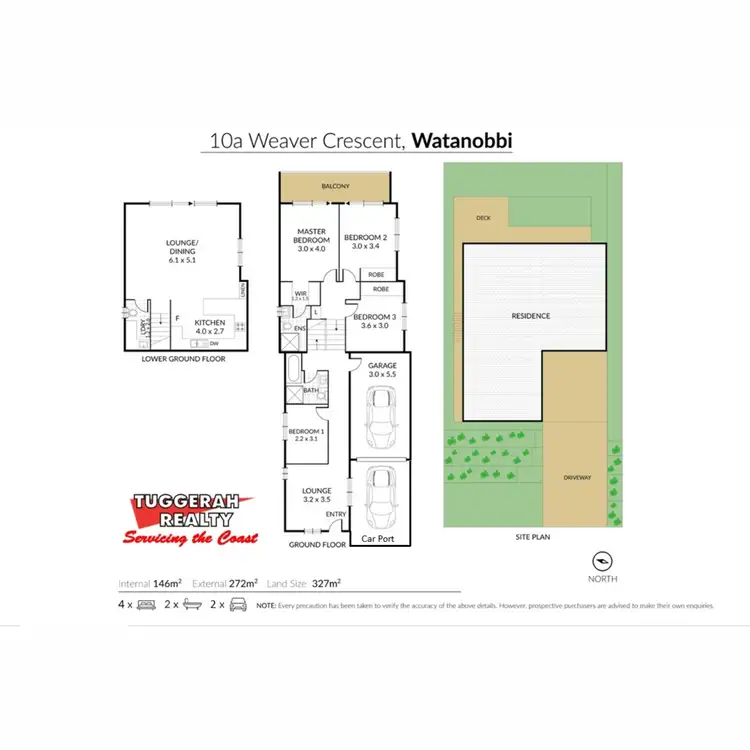 Floorplan of Homely house listing, a/10 Weaver Crescent, Watanobbi NSW 2259