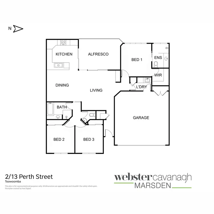 Floorplan of Homely apartment listing, 2/13 Perth Street, Rangeville QLD 4350