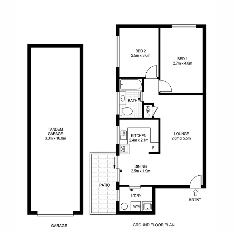 Floorplan of Homely unit listing, 23/100 Leumeah Road, Leumeah NSW 2560