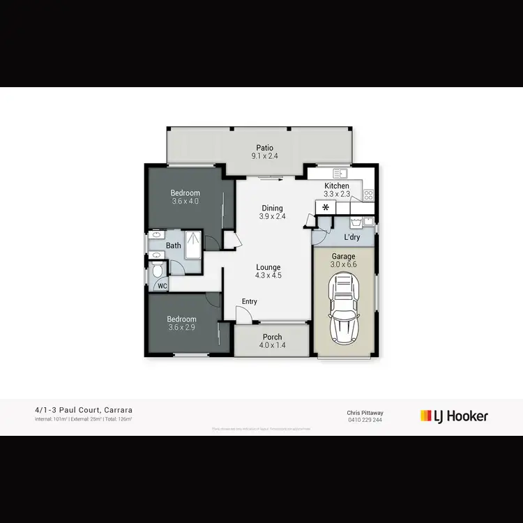 Floorplan of Homely villa listing, 4/1-3 Paul Court, Carrara QLD 4211