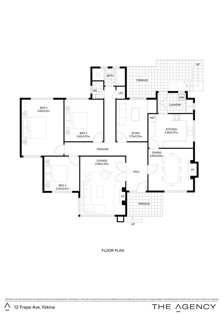 Floorplan of Homely house listing, 12 Frape Avenue, Yokine WA 6060