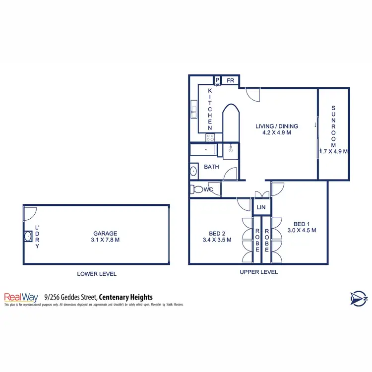 Floorplan of Homely unit listing, 9/256 Geddes Street, Centenary Heights QLD 4350