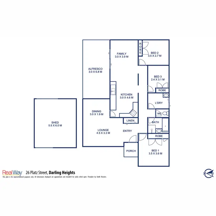 Floorplan of Homely house listing, 26 Platz Street, Darling Heights QLD 4350