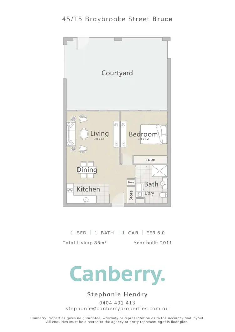 Floorplan of Homely apartment listing, 45/15 Braybrooke Street, Bruce ACT 2617