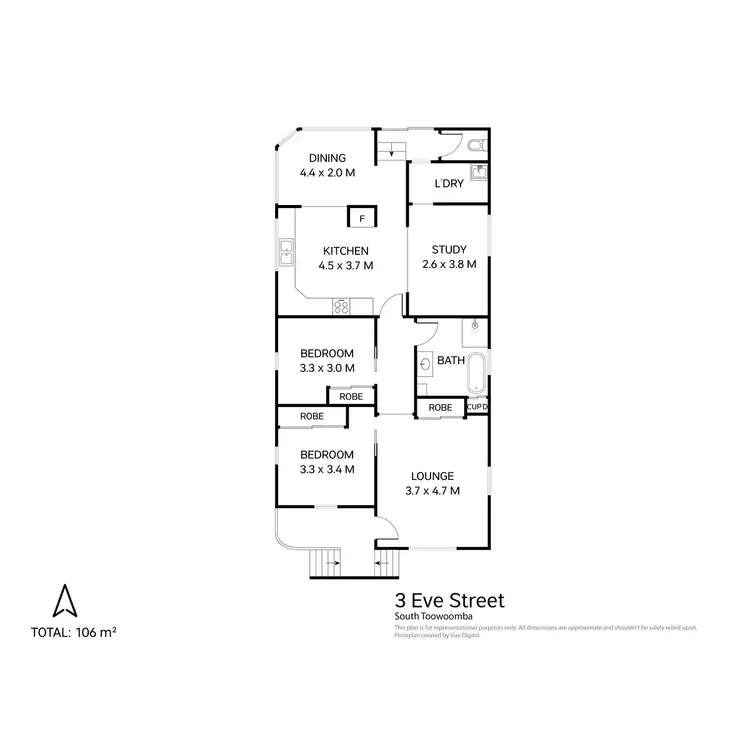 Floorplan of Homely house listing, 3 Eve Street, South Toowoomba QLD 4350