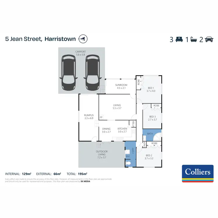Floorplan of Homely house listing, 5 Jean Street, Harristown QLD 4350