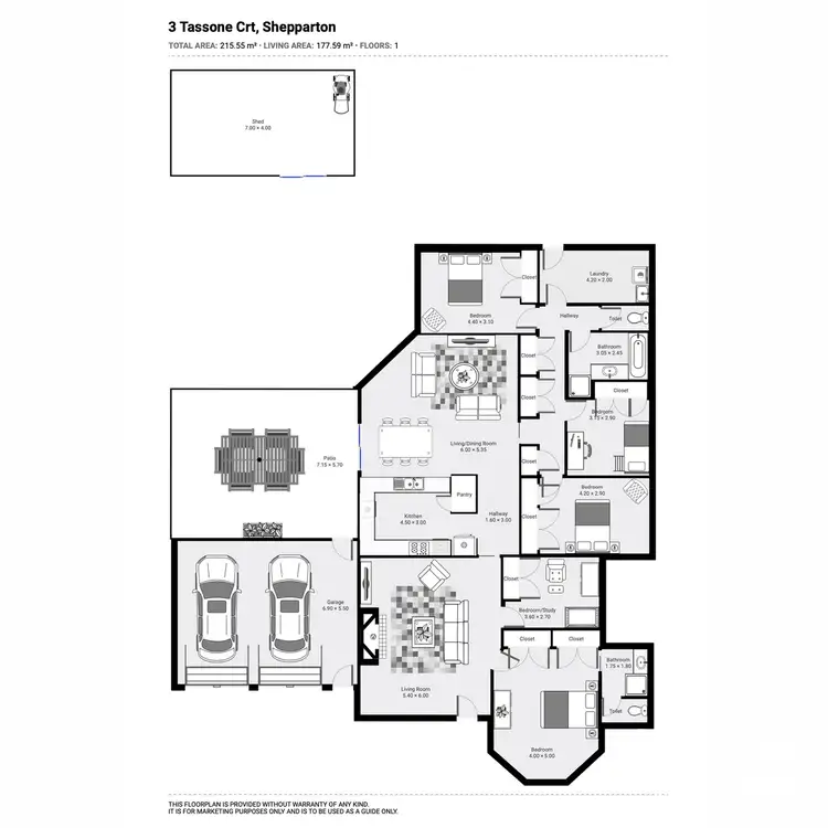 Floorplan of Homely house listing, 3 Tassone Court, Shepparton VIC 3630