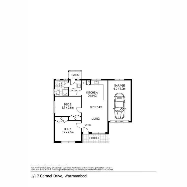 Floorplan of Homely townhouse listing, 1/17 Carmel Drive, Warrnambool VIC 3280