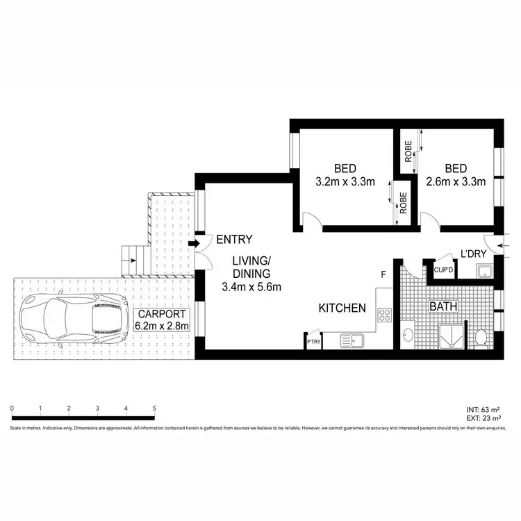 Floorplan of Homely flat listing, 2/66 Mary Street, Mount Lofty QLD 4350