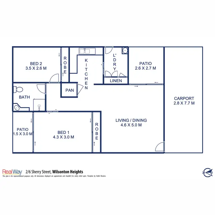 Floorplan of Homely unit listing, 2/6 Sherry Street, Wilsonton Heights QLD 4350