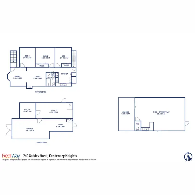 Floorplan of Homely house listing, 240 Geddes Street, Centenary Heights QLD 4350