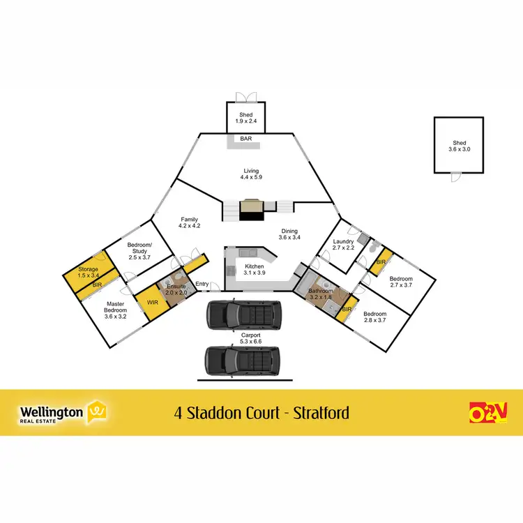 Floorplan of Homely house listing, 4 Staddon Court, Stratford VIC 3862