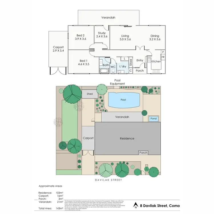 Floorplan of Homely house listing, 8 Davilak Street, Como WA 6152
