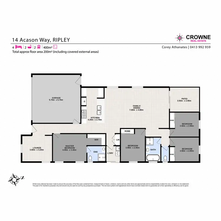 Floorplan of Homely house listing, 14 Acason Way, Ripley QLD 4306
