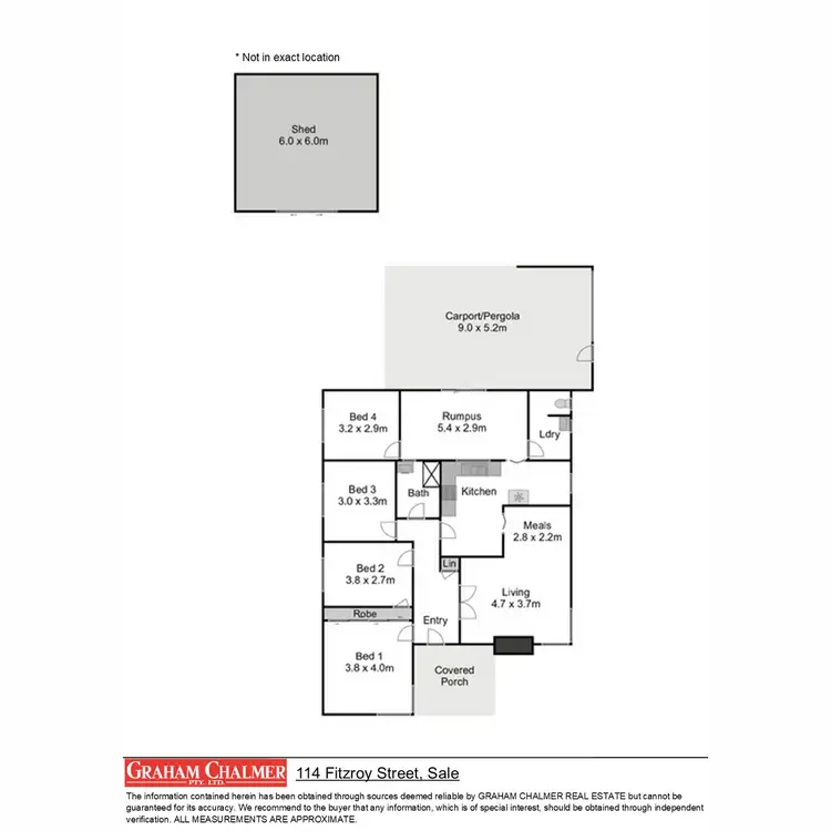 Floorplan of Homely house listing, 114 Fitzroy Street, Sale VIC 3850
