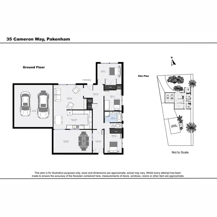 Floorplan of Homely house listing, 35 Cameron Way, Pakenham VIC 3810