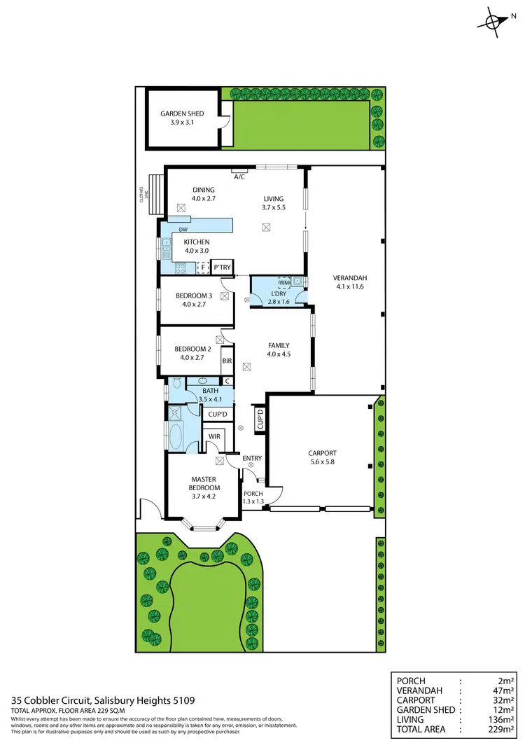 Floorplan of Homely house listing, 35 Cobbler Circuit, Salisbury Heights SA 5109