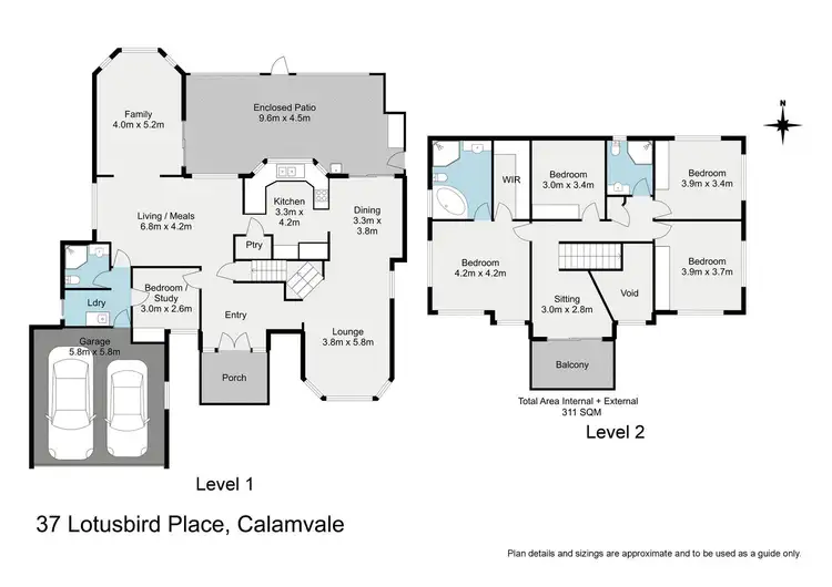 Floorplan of Homely house listing, 37 Lotusbird Place, Calamvale QLD 4116