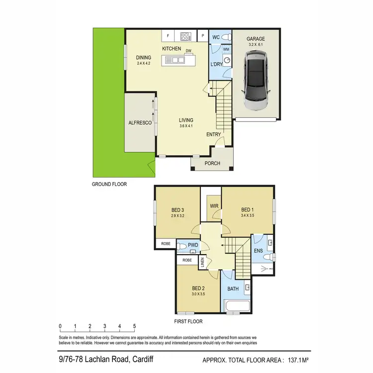Floorplan of Homely townhouse listing, 9/76 Lachlan Road, Cardiff NSW 2285