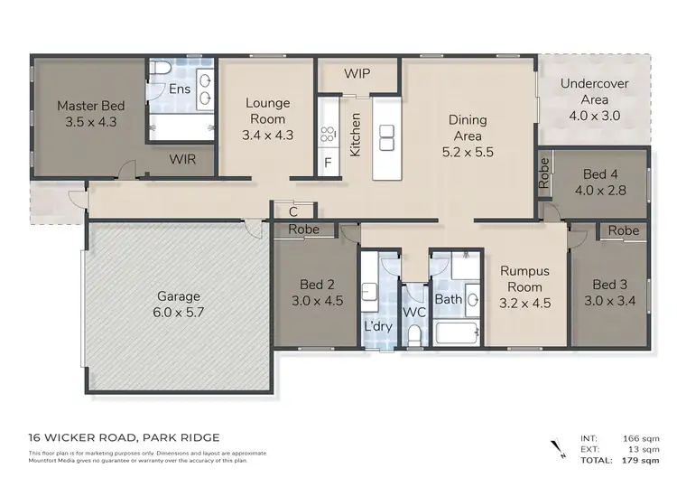 Floorplan of Homely house listing, 16 Wicker Road, Park Ridge QLD 4125
