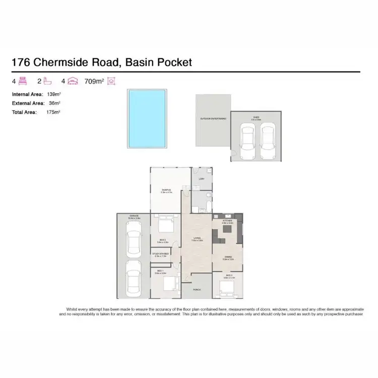 Floorplan of Homely house listing, 176 Chermside Road, Basin Pocket QLD 4305