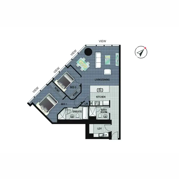 Floorplan of Homely apartment listing, 5303/43 Herschel Street, Brisbane City QLD 4000
