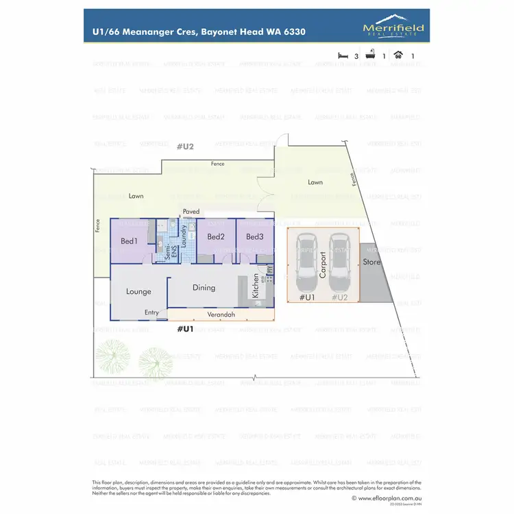 Floorplan of Homely block of units listing, 66 Meananger Crescent, Bayonet Head WA 6330
